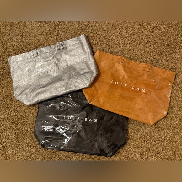 Handbags - 3 Tote Bags in Brown, Black, & Silver - NWOT